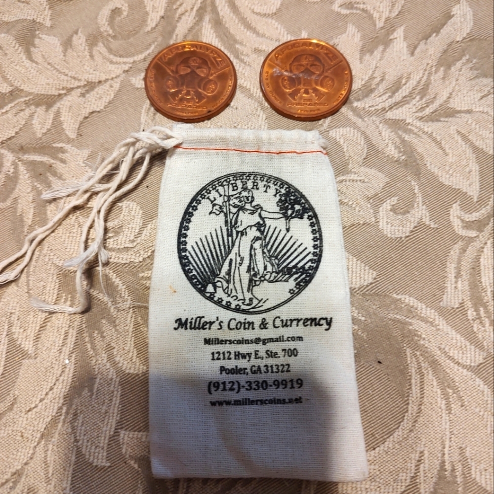 ☣️ Collectible Novelty Apocalypse Coins with Carry Bag ☣️